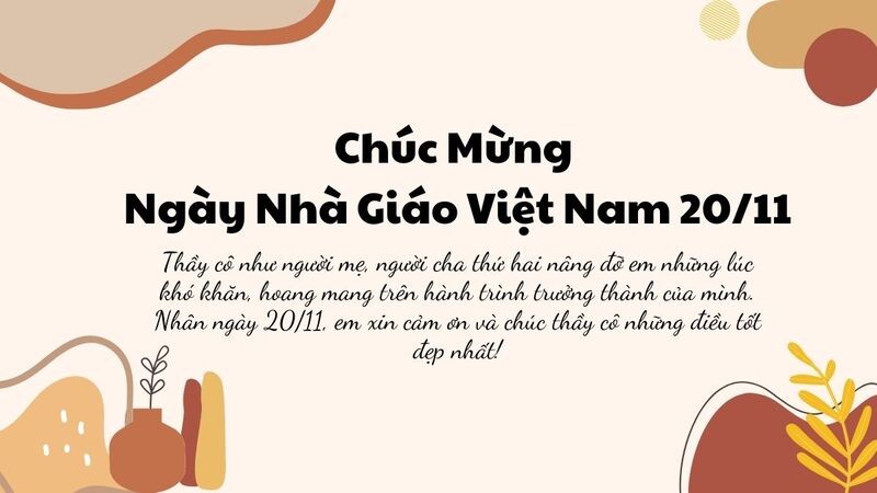 Hình ảnh 20/11 kèm lời chúc ý nghĩa