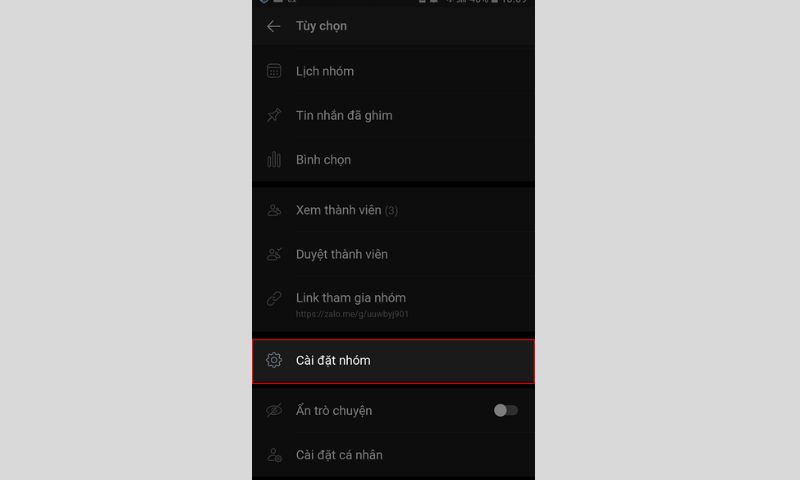 cách xóa nhóm Zalo