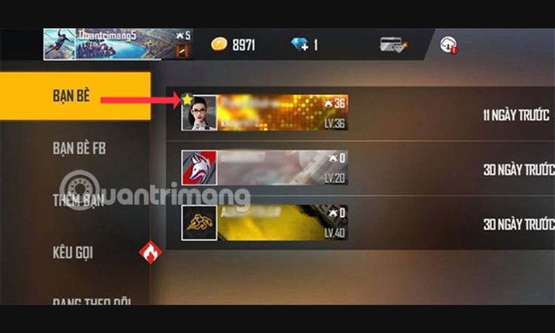 cách xóa kết bạn trong Free Fire