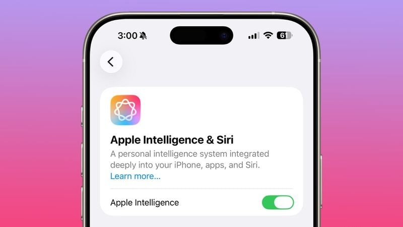 Cập nhật giao diện mục Apple Intelligence