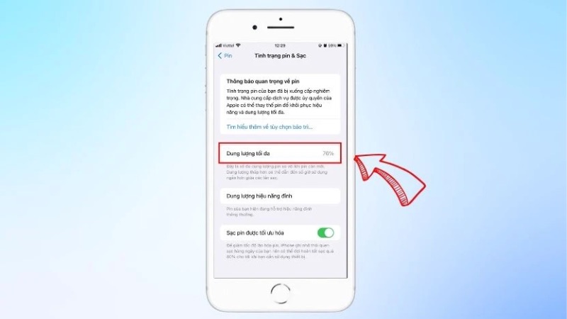 Kiểm tra dung lượng pin