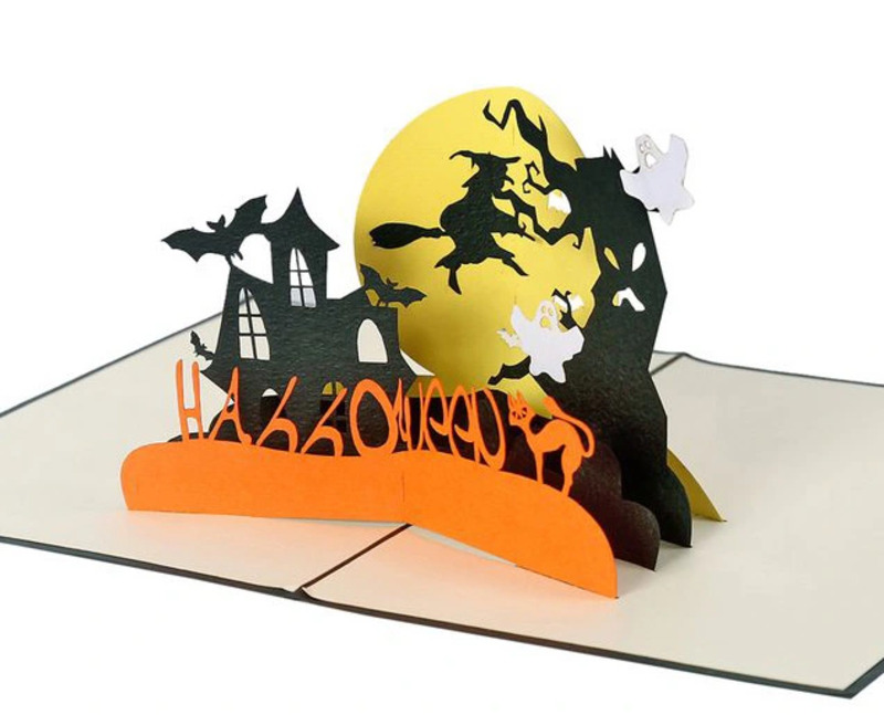 Thiệp Halloween bằng giấy độc đáo