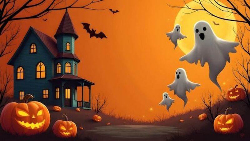 Thiệp Halloween chủ đề bí ngô