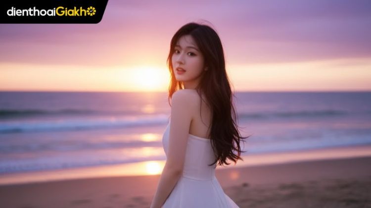 Prompt ảnh biển hoàng hôn