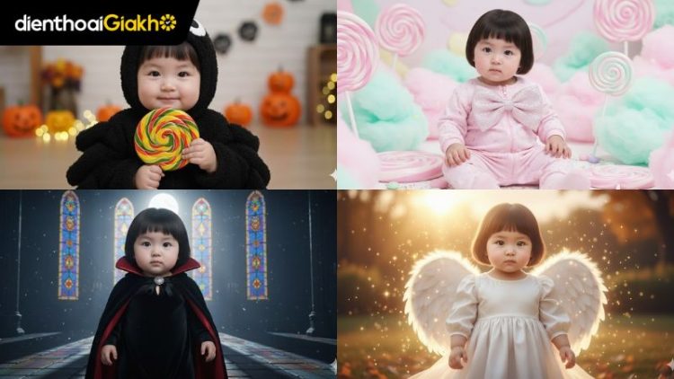 Prompt ảnh Halloween cho bé