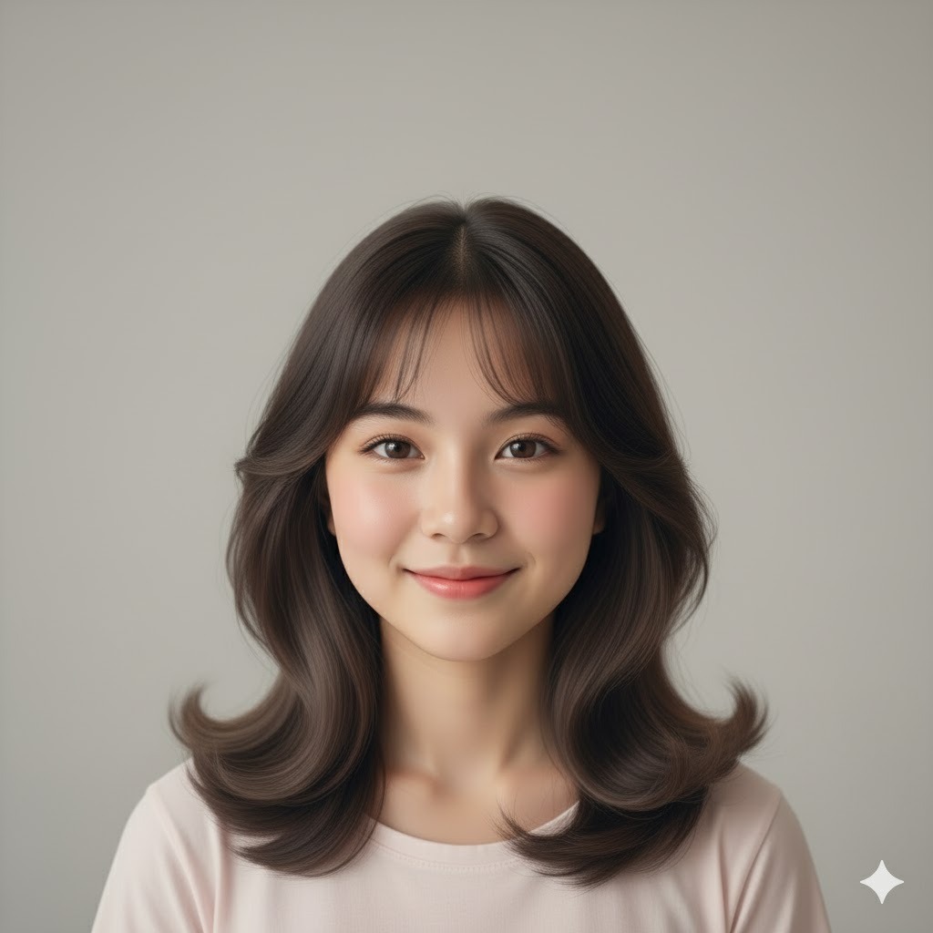 Kiểu tóc retro lượn nhẹ vai