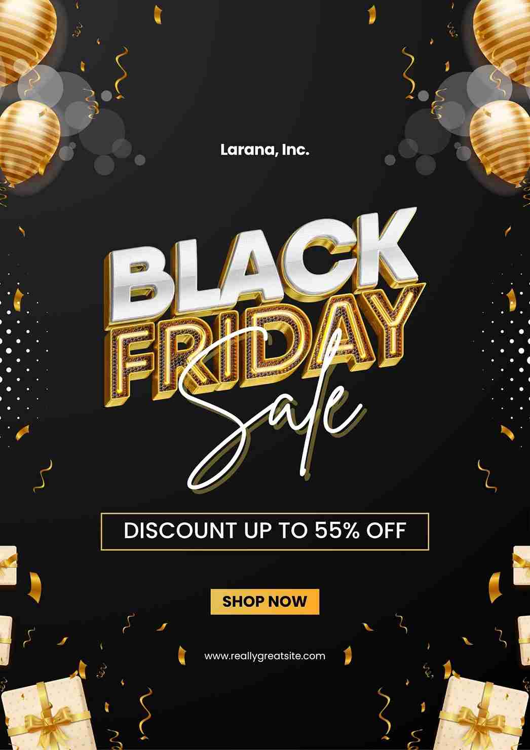 Black and Gold Elegant Black Friday Sale 