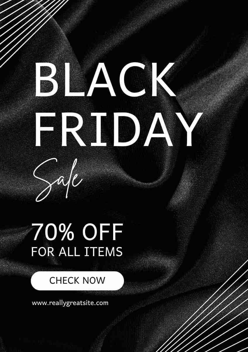 Black and White Black Friday Sale 