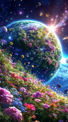 HÌnh nền vũ trụ bao la hoa