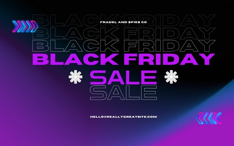 Purple and Black Neon Black Friday Banner
