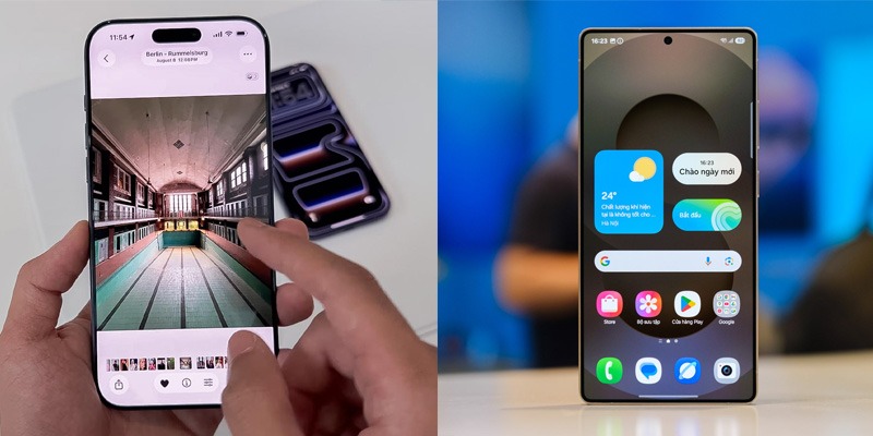 Thiết kế và màn hình iPhone 17 Pro Max vs Samsung S25 Ultra