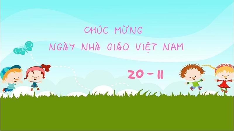 Background 20/11 đơn giản, trang trọng