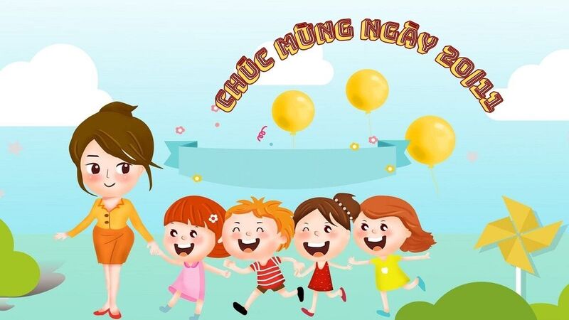 Background 20/11 cho mầm non