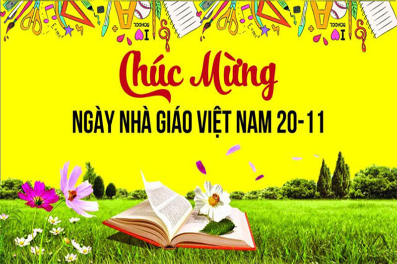 Background 20/11 cho mầm non, tiểu học