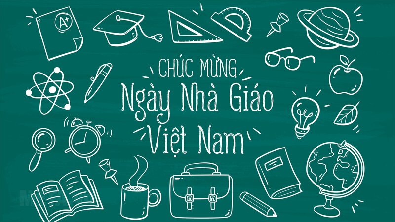 Background 20/11 đơn giản, trang trọng