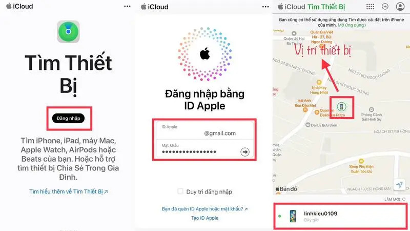 Đăng nhập iCloud