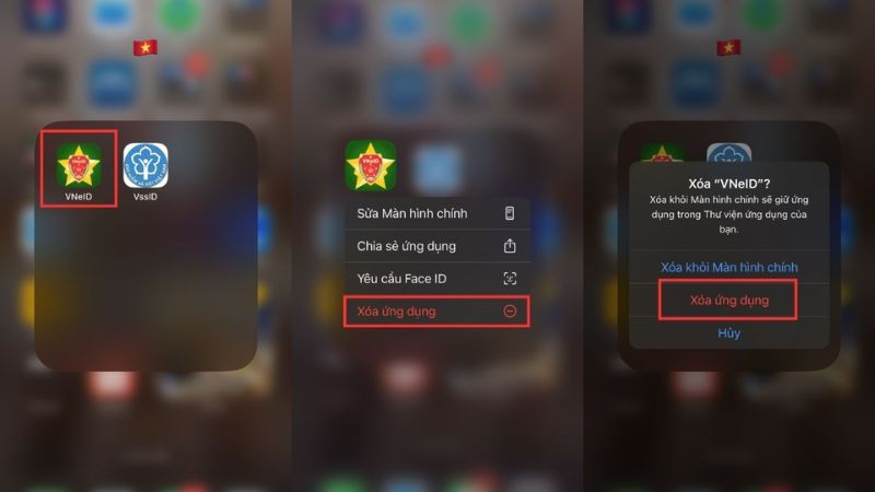 Xóa app VNeID khỏi thiết bị