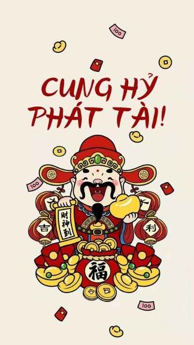 hình nền ông Thần Tài cute