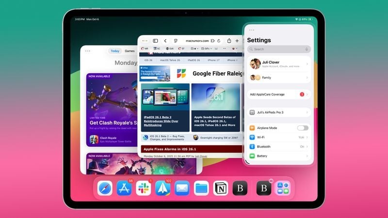 iPadOS 26.2: Trả lại một số khả năng đa nhiệm