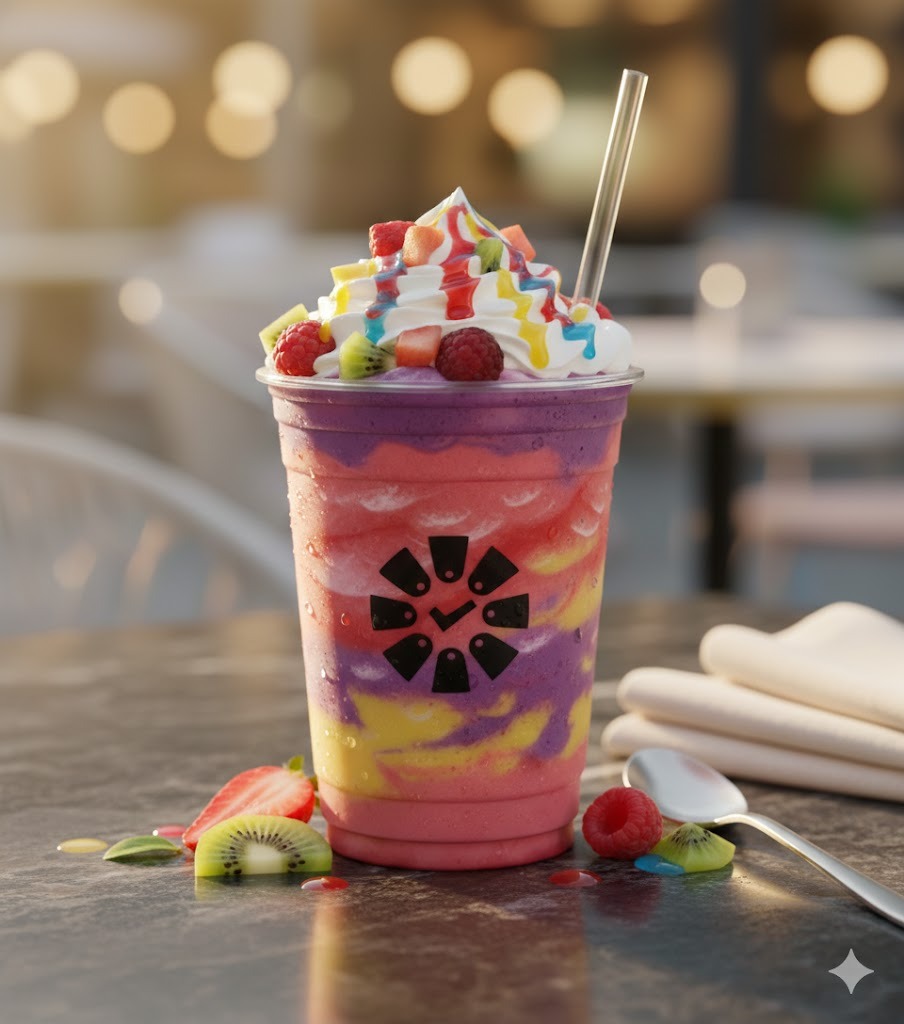 Prompt quảng cáo đồ uống đá xay 