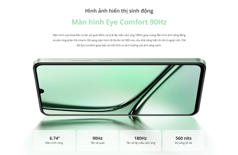 Màn hình hiển thị của hai dòng điện thoại