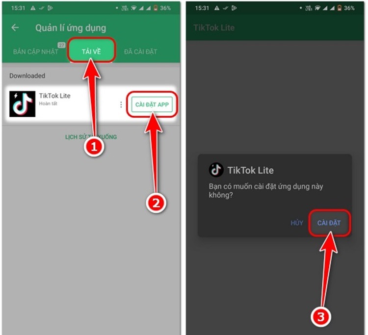Cho phép cài đặt ứng dụng từ nguồn không xác định