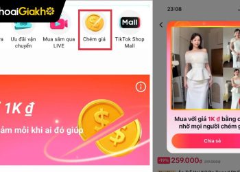 Cách tạo chém giá kéo giá xuống 1K trên Tiktok nhanh nhất