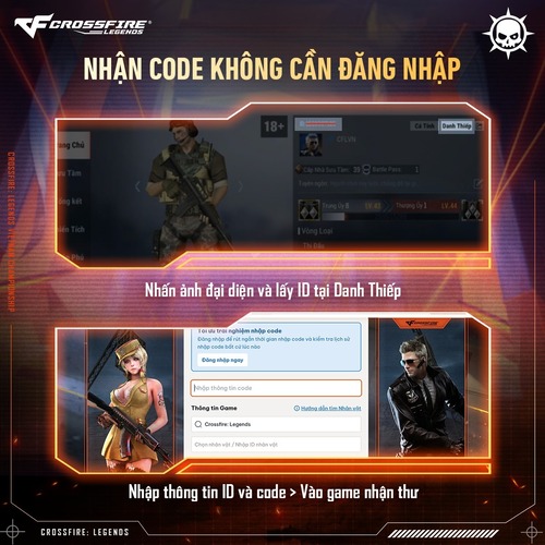 Cách nhập code Crossfire: Legends không cần đăng nhập