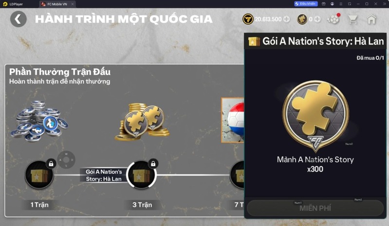 Phần thưởng chi tiết theo ngày