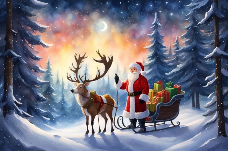 Hình nền Giáng Sinh cho máy tính chủ đề ông già Noel