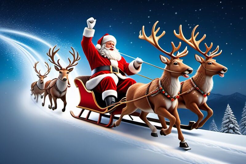 Hình nền Giáng Sinh cho máy tính chủ đề ông già Noel