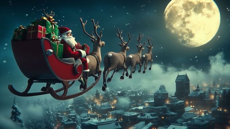 Hình nền Giáng Sinh cho máy tính chủ đề ông già Noel