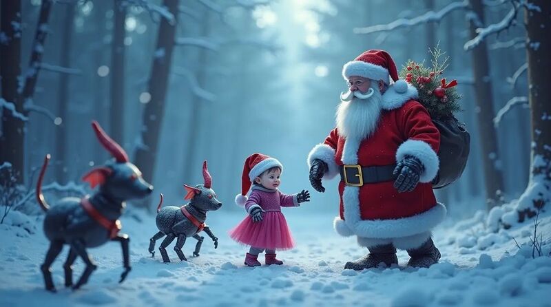 Hình nền Giáng Sinh cho máy tính chủ đề ông già Noel