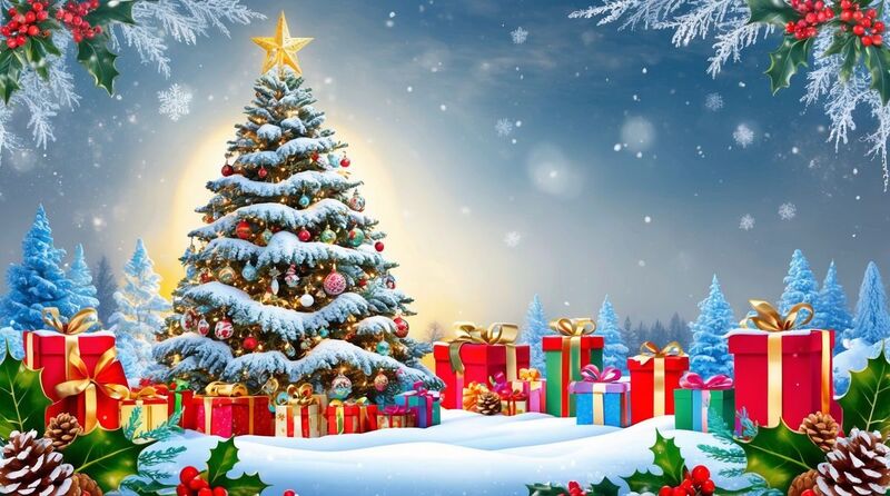 Hình nền Giáng Sinh cho máy tính chủ đề cây thông