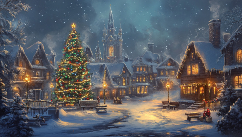 Hình nền về đêm Giáng Sinh