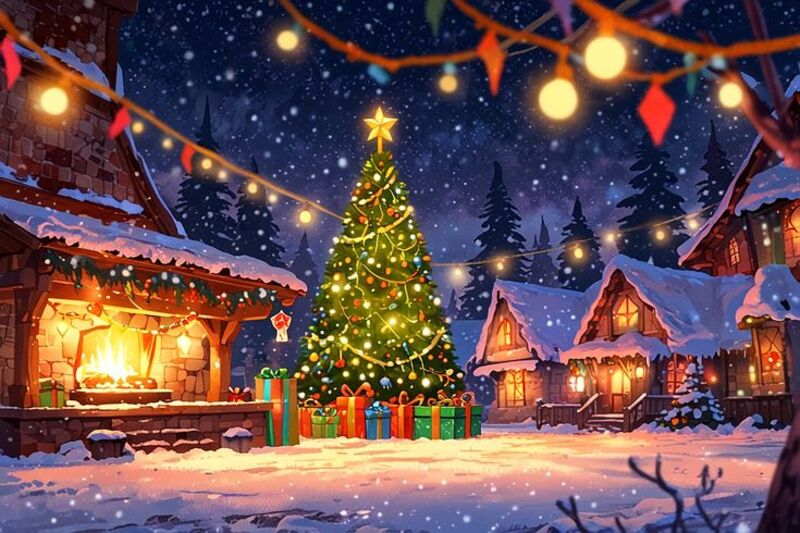 Hình nền về đêm Giáng Sinh