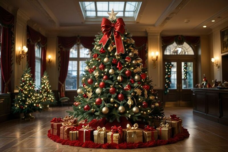 Hình nền Giáng Sinh cho máy tính chủ đề cây thông