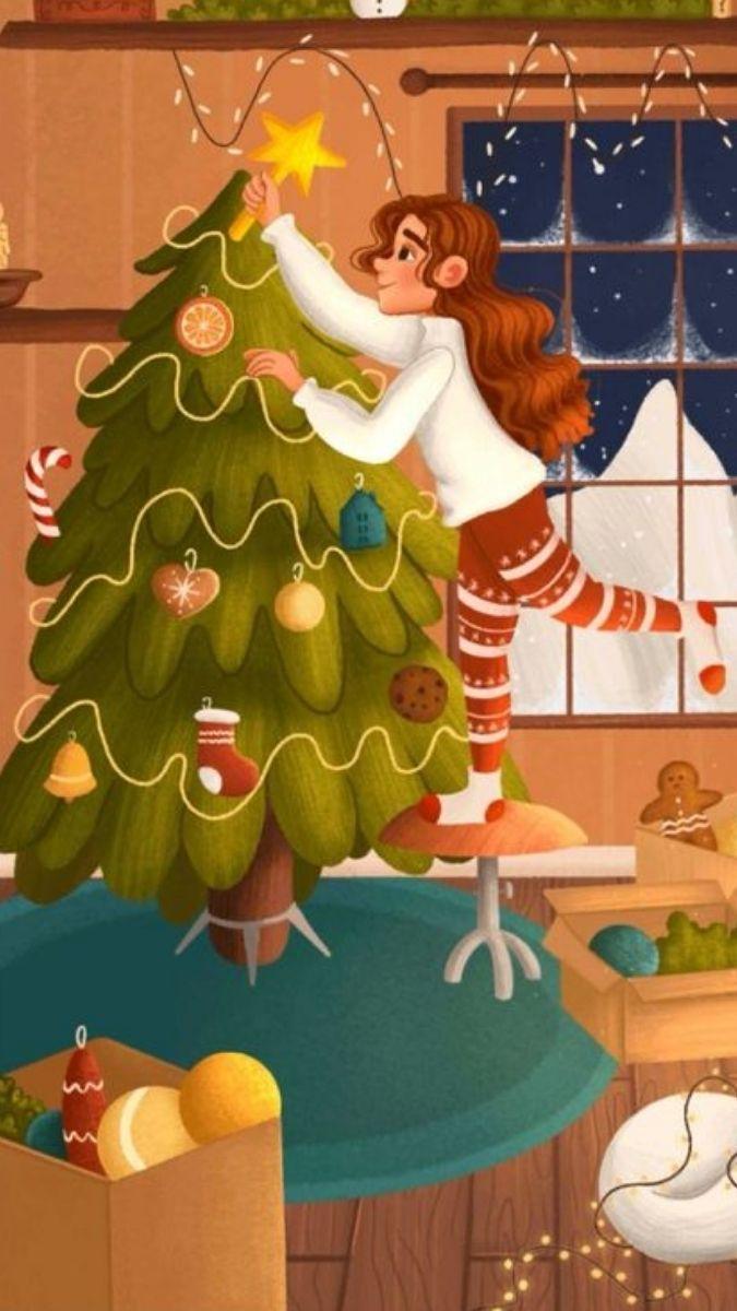 hình nền Giáng Sinh cute