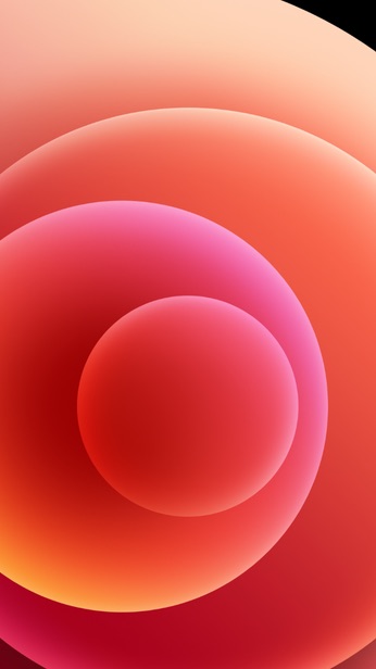 Hình nền iPhone 12 ưu tiên sử dụng các khối hình học kết hợp màu sắc tương phản