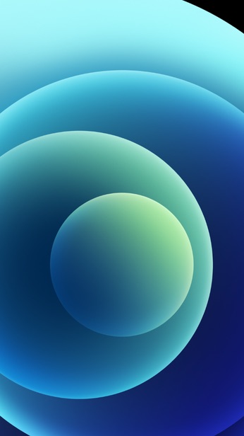 Hình nền iPhone 12 ưu tiên sử dụng các khối hình học kết hợp màu sắc tương phản