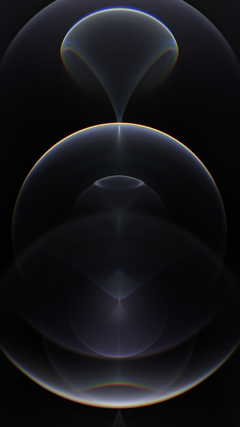 Hình nền iPhone 12 ưu tiên sử dụng các khối hình học kết hợp màu sắc tương phản