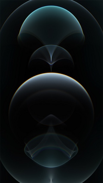 Hình nền iPhone 12 ưu tiên sử dụng các khối hình học kết hợp màu sắc tương phản