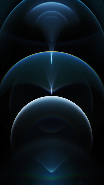 Hình nền iPhone 12 ưu tiên sử dụng các khối hình học kết hợp màu sắc tương phản