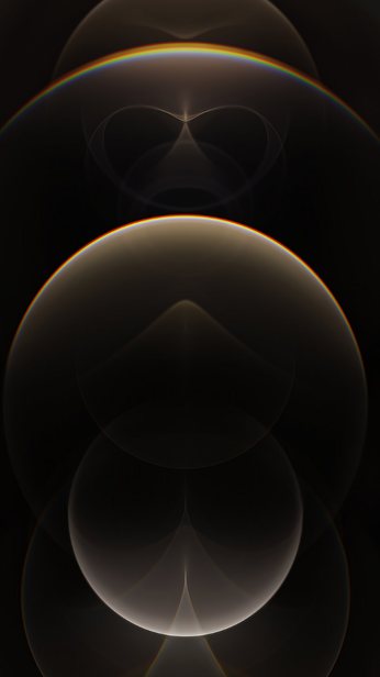 Hình nền iPhone 12 ưu tiên sử dụng các khối hình học kết hợp màu sắc tương phản