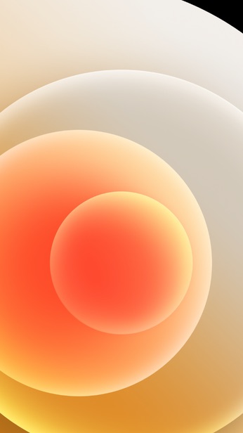 Hình nền iPhone 12 ưu tiên sử dụng các khối hình học kết hợp màu sắc tương phản