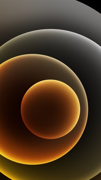 Hình nền iPhone 12 ưu tiên sử dụng các khối hình học kết hợp màu sắc tương phản