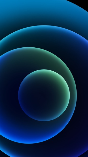 Hình nền iPhone 12 ưu tiên sử dụng các khối hình học kết hợp màu sắc tương phản