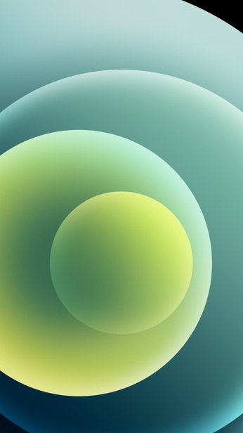 Hình nền iPhone 12 ưu tiên sử dụng các khối hình học kết hợp màu sắc tương phản