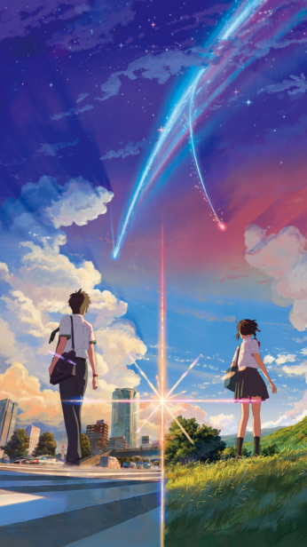 Hình nền iPhone anime có màu sắc nổi bật và nhân vật sinh động với đa dạng phong cách