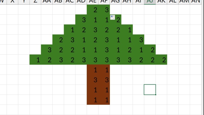 lam-cay-thong-noel-tren-excel